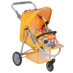 Коляска для кукол Wakart Анна Анна, желтый