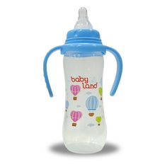 Бутылочка Baby Land с ручками и антиколиковым клапаном, полипропилен, 0-6 мес, 150 мл