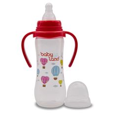 Бутылочка Baby Land с ручками и антиколиковым клапаном, полипропилен, 0-6 мес, 150 мл