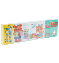 Настольная игра Десятое Королевство домино умное картон Дроби 36 элементов