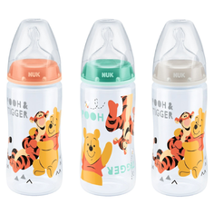 Бутылочка Nuk Disney Winnie The Pooh соска с отверствием М, полипропилен, с 0 мес, 300 мл, 1 шт