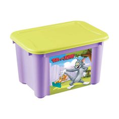 Ящик универсальный Tom and Jerry с аппликацией с крышкой штабелируемый,22 л