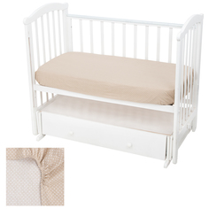 Простыня на резинке Зайка Моя Горох 70 х 130 см