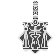 POKROVSKY Серебряная подвеска UNISEX «Весы» с чернением 0900659-00245
