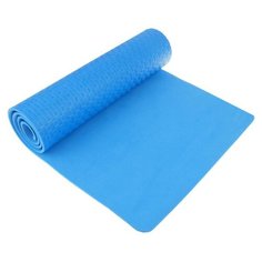 Коврик (ДхШхТ) 183х61х0.7 см Sangh Yoga mat синий однотонный