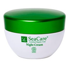 SeaCare Certified Organic Care Органический ночной крем для лица с гиалуроновой кислотой, витамином Е и маслами, 50 мл