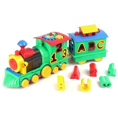 Развивающая игрушка Jinkaixuan toys Поезд с цифрами 80920 зеленый