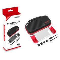 Dobe Комплект аксессуаров Game Pack для консоли Nintendo Switch (TNS-18110) черный/красный