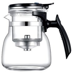 Veitron Чайник заварочный GY-800 Full Glass 800 мл, прозрачный/черный