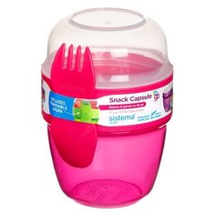 Sistema Контейнер двухуровневый Snack Capsule TO GO (21488) 0,515 л red