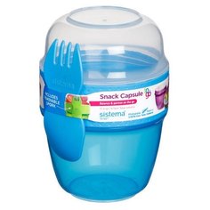 Sistema Контейнер двухуровневый Snack Capsule TO GO (21488) 0,515 л blue