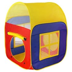 Палатка Наша игрушка Домик 8025 красный/синий/желтый
