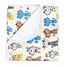 Многоразовые пеленки GlorYes! непромокаемая 68х80 коты на бежевом