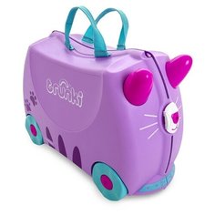 Чемодан trunki сиреневый с принтом