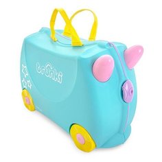 Чемодан trunki циан с принтом