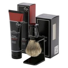 Набор Edwin Jagger GS214SCSWT крем, подставка,помазок ,черный