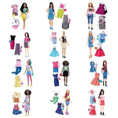 Кукла Barbie Игра с модой с набором одежды, 29 см, DTD96