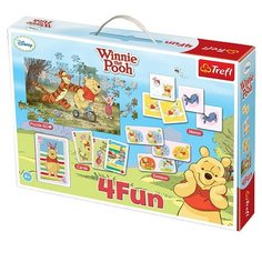 Набор настольных игр Trefl Винни Пух 4 в 1 (Disney)