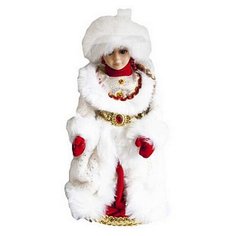 Фигурка Flatel декоративная музыкальная Снегурочка, 40 см белый/красный