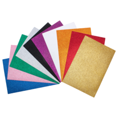 Calligrata Пенка с блестками самоклеящаяся А4 712095 (10 шт.) микс