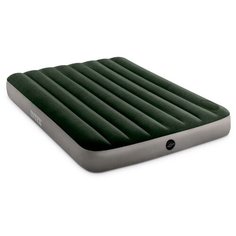 Надувной матрас Intex Full Dura-Beam Downy Airbed with Built-in Foot Pump (64762) серый/зеленый