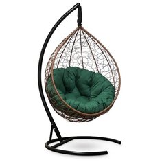 Подвесное кресло-кокон Laura Outdoor Sevilla Verde, горячий шоколад/зеленый