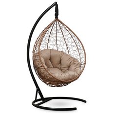 Подвесное кресло-кокон Laura Outdoor Sevilla Verde, горячий шоколад/бежевый