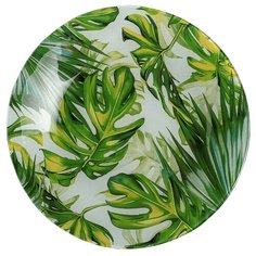 Доляна Тарелка обеденная Папоротник 23 см зелeный