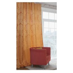 Портьеры Этель Дамаск на ленте 280 см amber