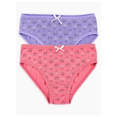 Трусики Веселый Малыш 2 шт., размер 122, фиолетовый/розовый