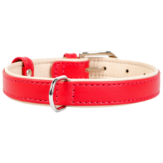 Ошейник COLLAR Brilliance без украшений 3027/3056/3097/3880 46-60 см красный/бежевый