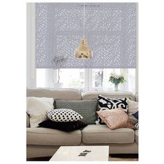 Рулонная штора Эскар миниролло Heyli (серый), 90х160 см