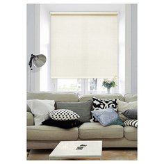 Рулонная штора Эскар миниролло Морзе (экрю), 83х160 см