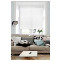 Рулонная штора Эскар миниролло Морзе (белый), 57х160 см