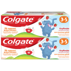 Зубная паста Colgate 3-5 Клубника с фторидом 2 шт., 60 мл