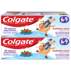 Зубная паста Colgate 6-9 Клубника-мята с фторидом 2 шт., 60 мл