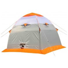 Палатка ЛОТОС 3C для рыбалки белый/оранжевый/серый