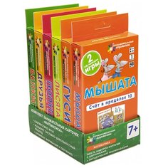 Набор карточек Айрис-Пресс Занимательные карточки. Комплект ЗК по математике на поддончике (зеленый) 17x8.5 см 288 шт.
