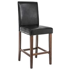 Стул Woodville Verden, дерево/искусственная кожа, цвет: espresso/black