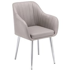 Стул Woodville Mody, металл/искусственная кожа, цвет: light gray