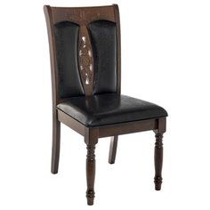 Стул Woodville Gala, дерево/искусственная кожа, цвет: dirty oak/black