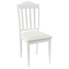 Стул Woodville Midea, дерево/искусственная кожа, цвет: белый