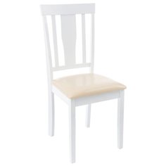 Стул Woodville Reno, дерево/искусственная кожа, цвет: white/cream