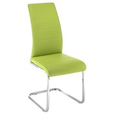 Стул Woodville Nil, металл/искусственная кожа, цвет: light green