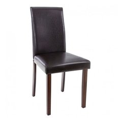 Стул Woodville Gross, дерево/искусственная кожа, цвет: dirty oak/dark brown