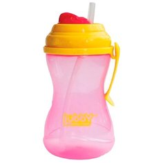 Поильник с трубочкой Lubby 11836 Twist, 320 мл розовый