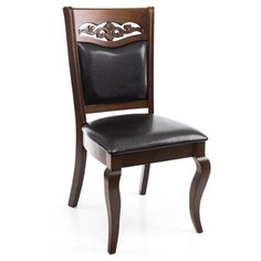 Стул Woodville Drage, дерево/искусственная кожа, цвет: cappuccino/черный