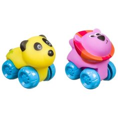 Развивающая игрушка BONDIBON Baby You Панда и лев (ВВ3423) желтый/сиреневый/голубой