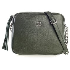 Сумка кросс-боди Afina, натуральная кожа, олива