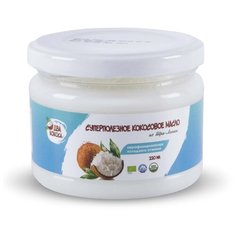 Два кокоса Масло кокосовое Organic Virgin premium, стеклянная банка 0.22 л